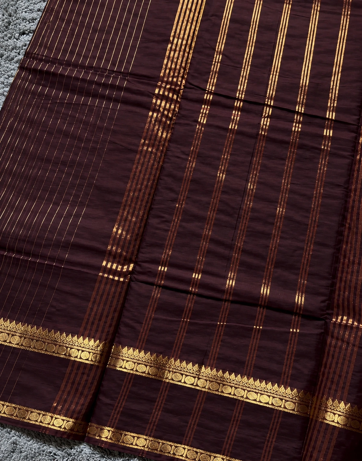 Dark Chocolate Silk Saree