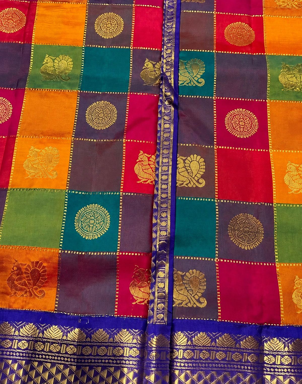 Multi Madras Silk Saree
