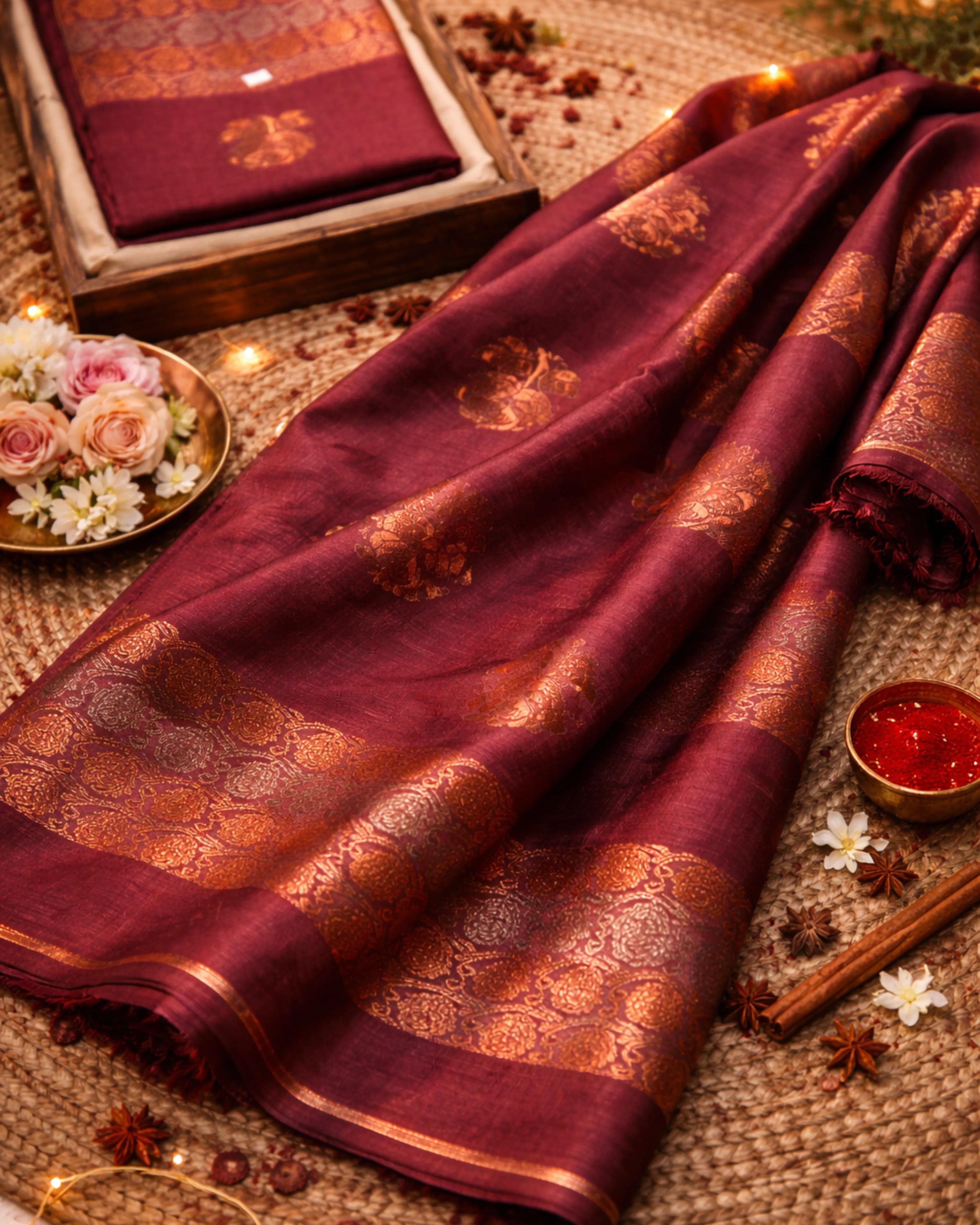 Shimmer Jamdani Saree