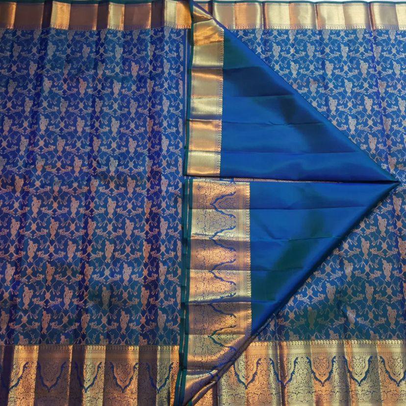 Graceful Organic Banarasi Lichi Silk Wedding Saree