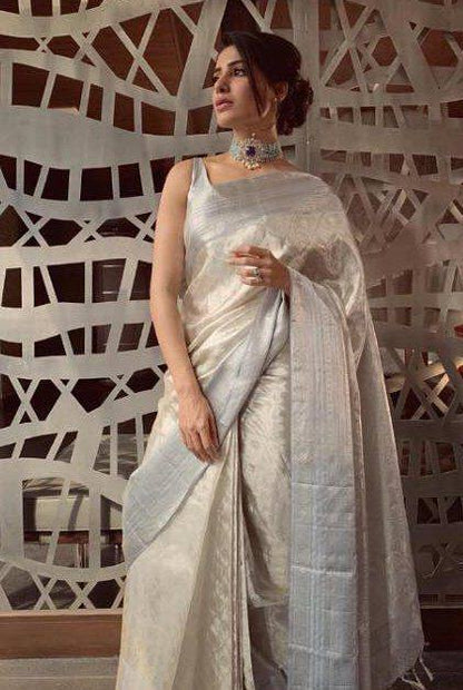 Samantha Inspired Soft Tissue Silk Saree with Rich Pallu