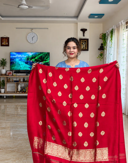 Cherry Weave Zari Suit Set