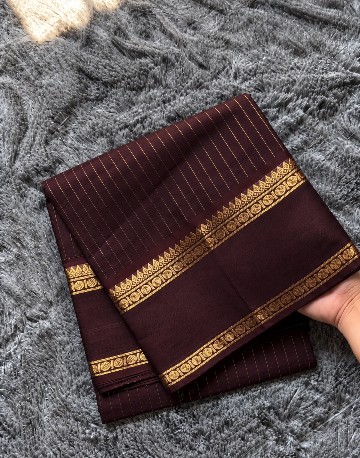 Dark Chocolate Silk Saree