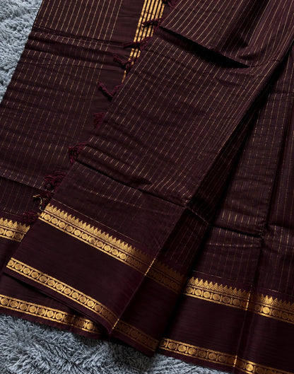 Dark Chocolate Silk Saree