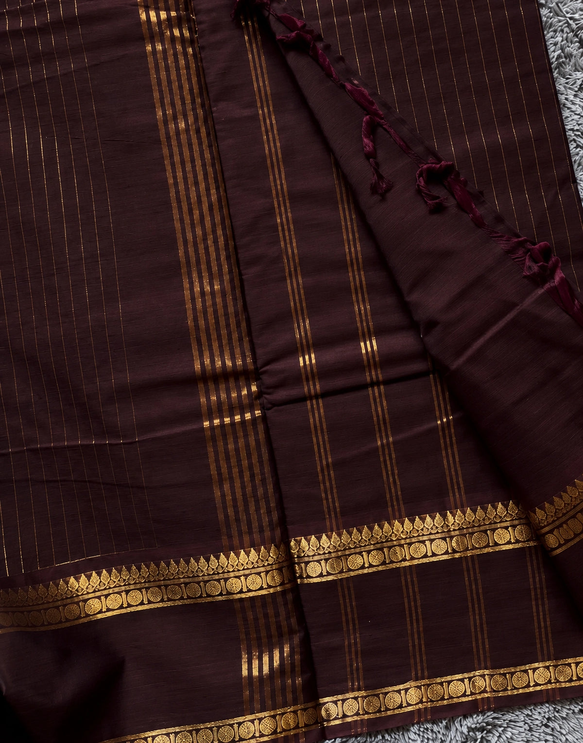 Dark Chocolate Silk Saree