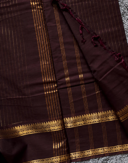 Dark Chocolate Silk Saree