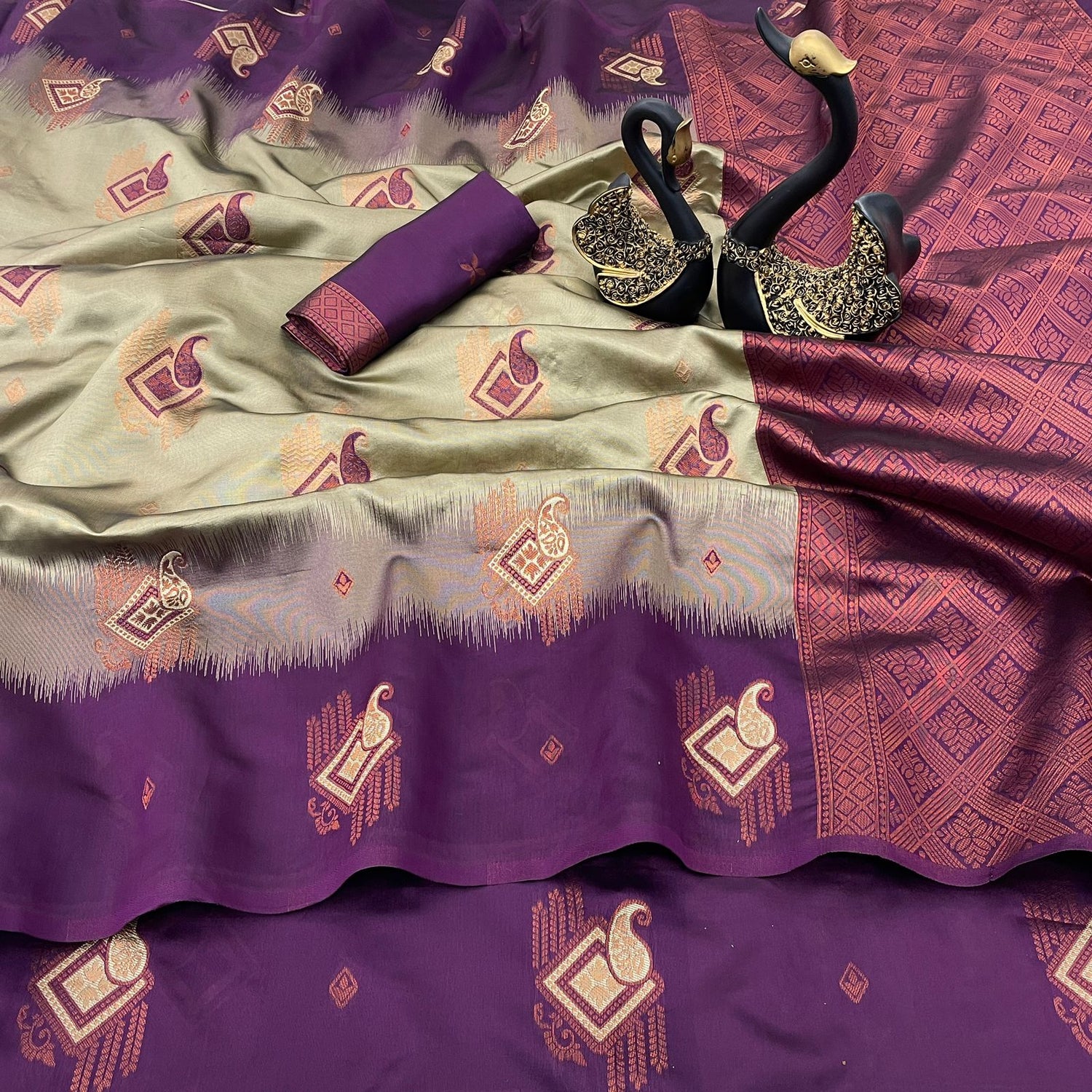 Premium Kuber Pattu Silk Saree for Wedding &amp; Party Wear