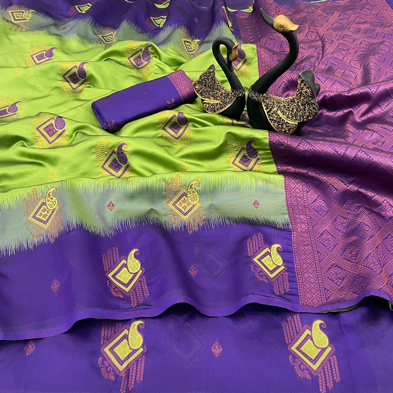 Premium Kuber Pattu Silk Saree for Wedding &amp; Party Wear