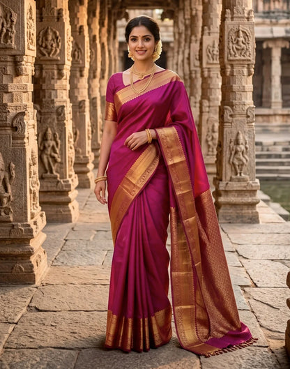 Light Comfort Organic Banarasi Lichi Silk Wedding Saree