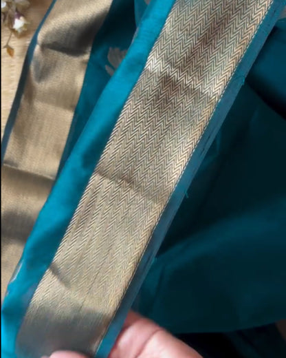 Mughal Mint Silk Saree
