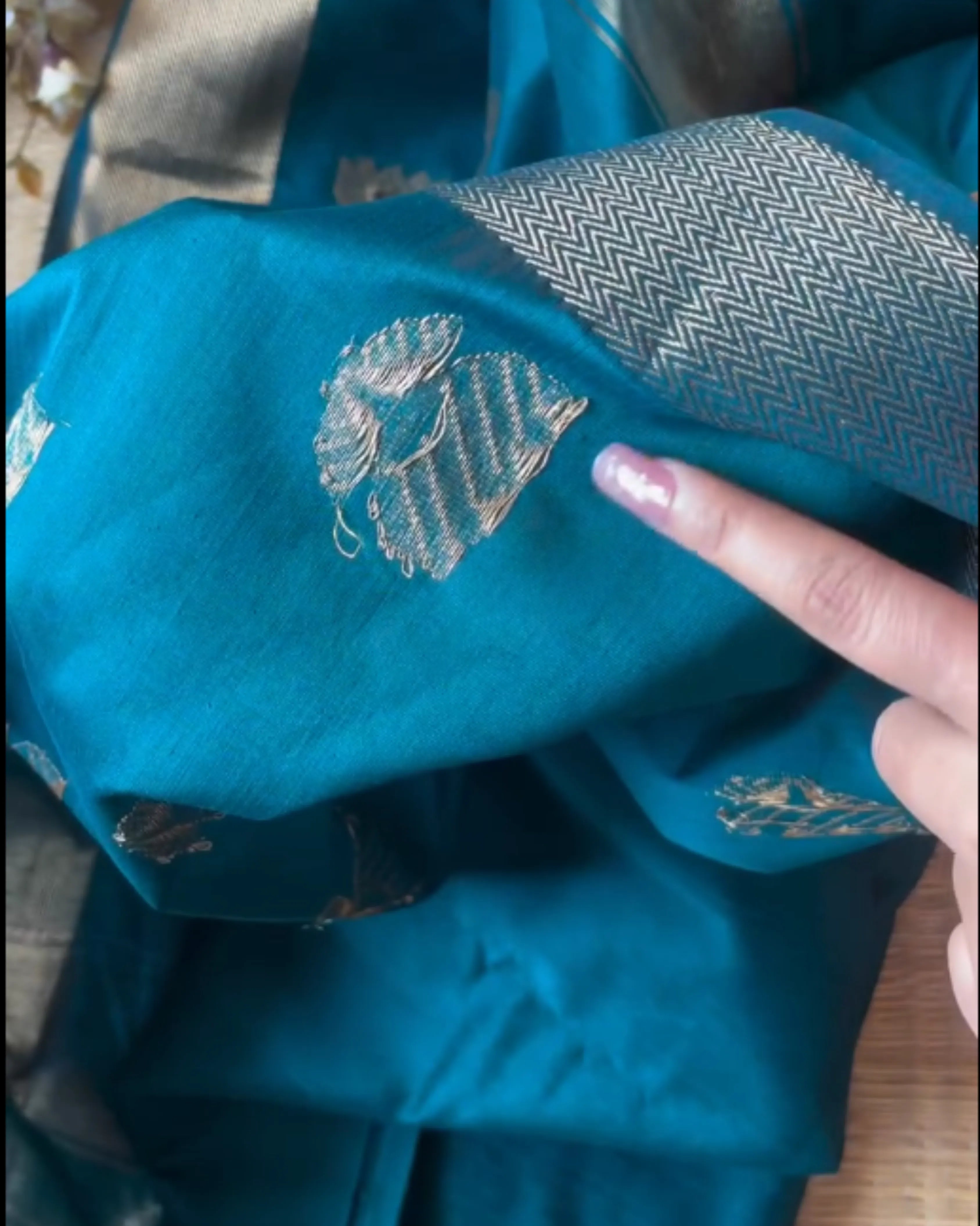 Mughal Mint Silk Saree