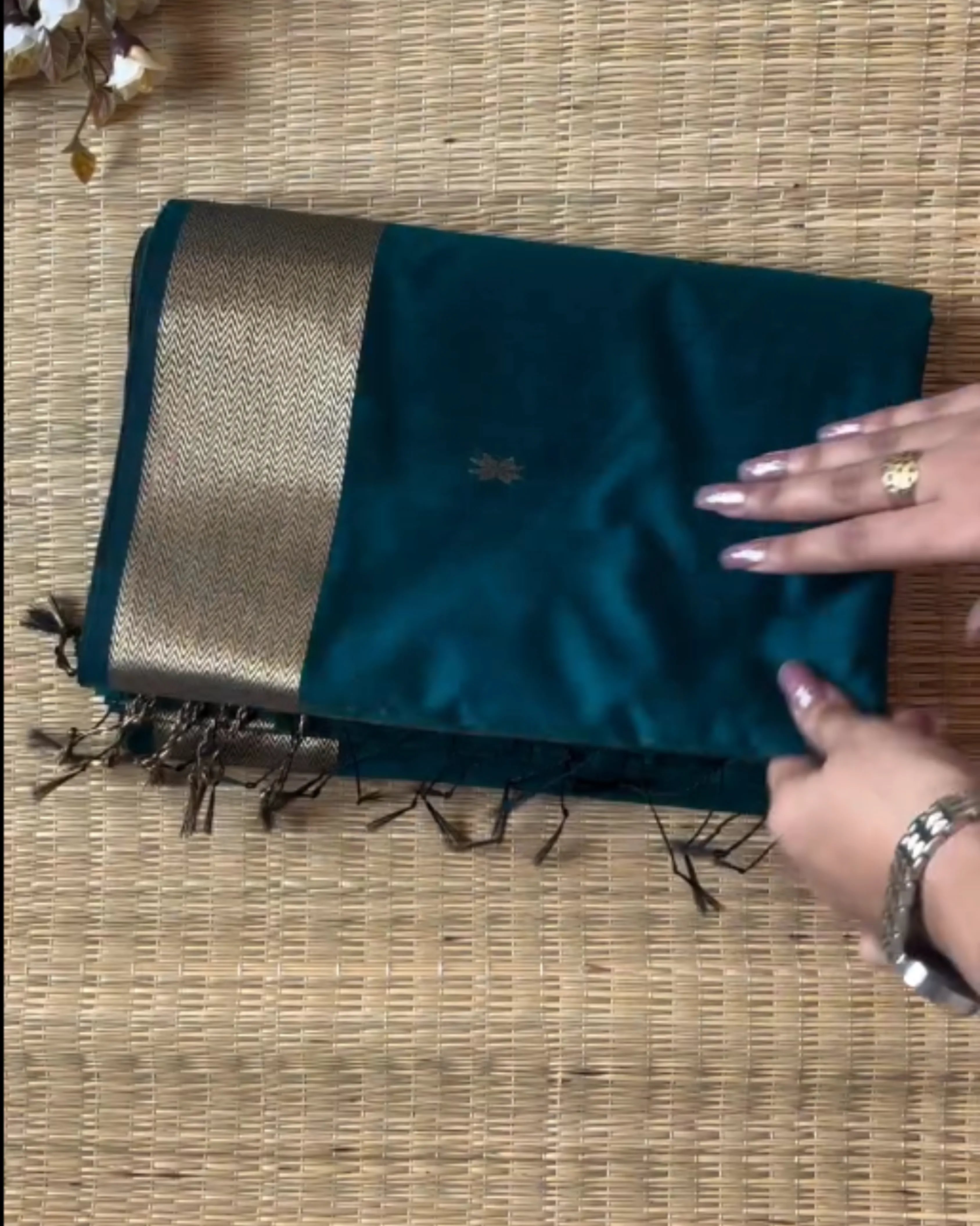 Mughal Mint Silk Saree