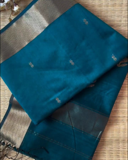 Mughal Mint Silk Saree