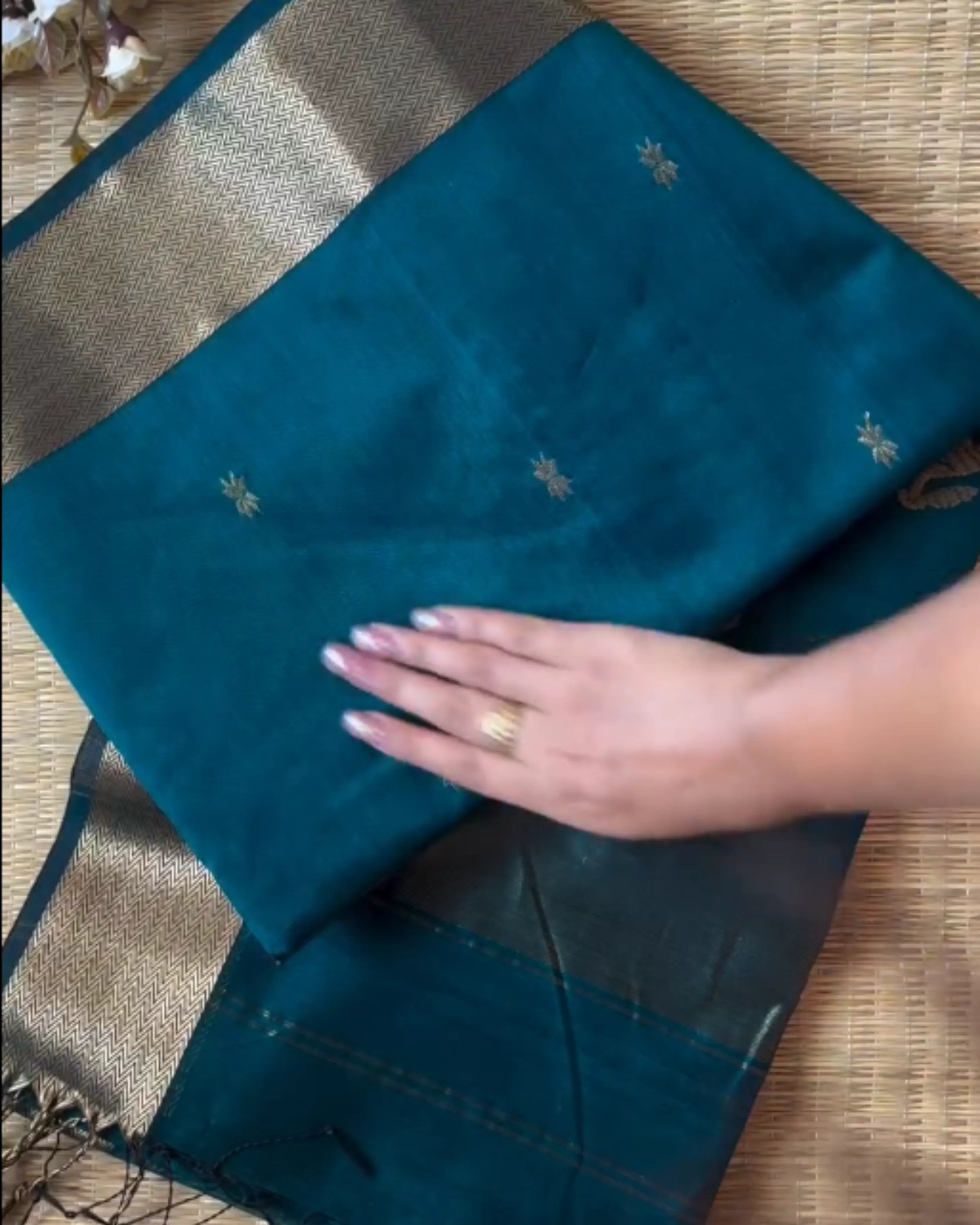 Mughal Mint Silk Saree