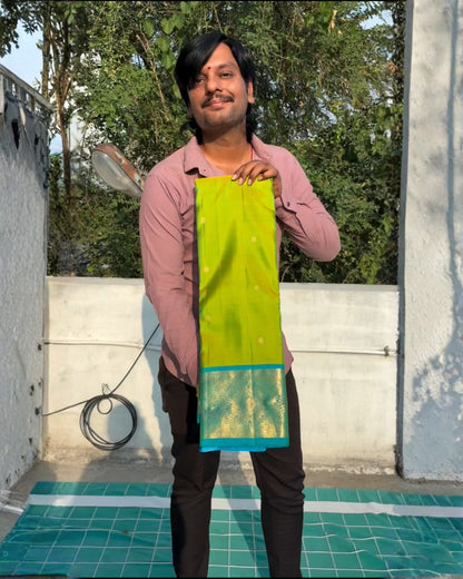 Neon Banarasi Silk Saree