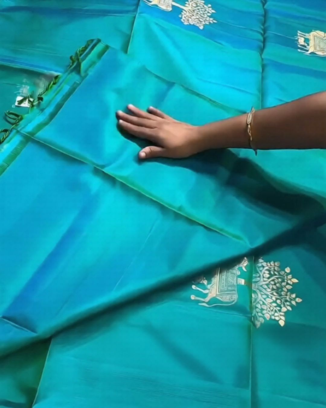 Peacock Forest Silk Saree
