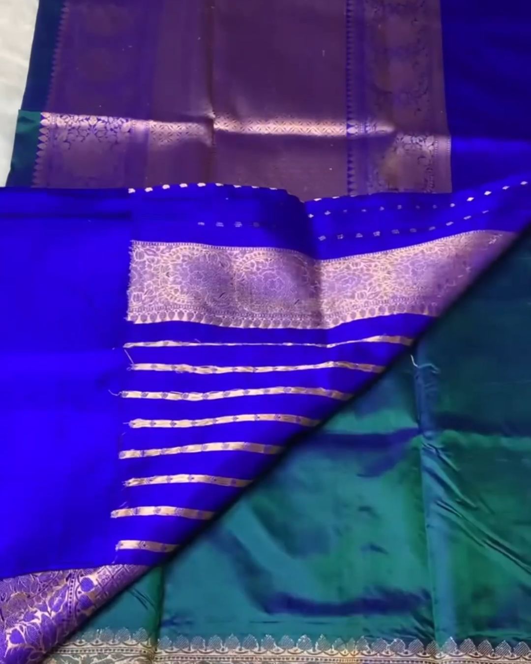 Peacock Green Silk Saree