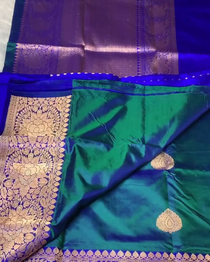 Peacock Green Silk Saree
