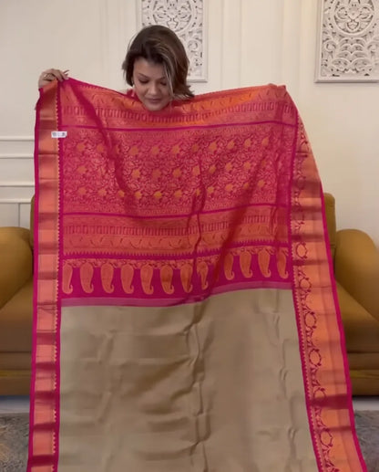 Sage Green Gadwal Saree