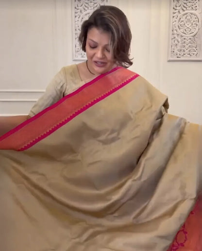 Sage Green Gadwal Saree