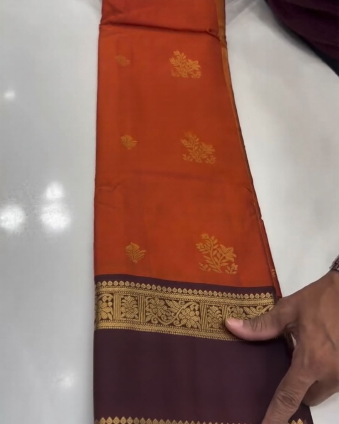 Semi Rust Silk Saree