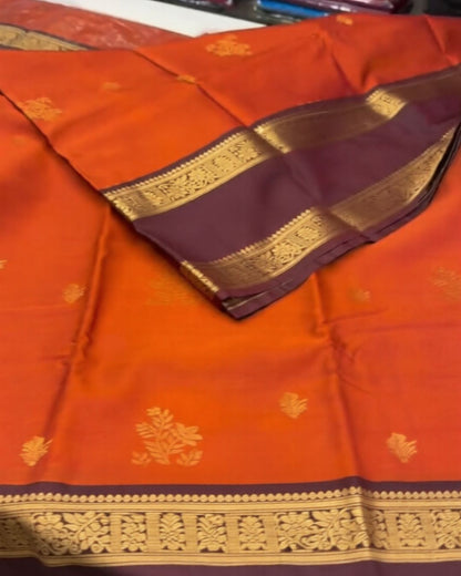 Semi Rust Silk Saree