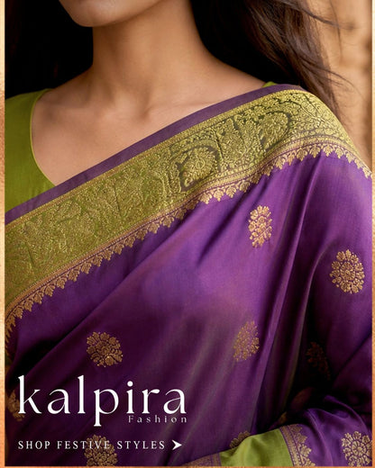 Vibrant Parrot Weave Saree