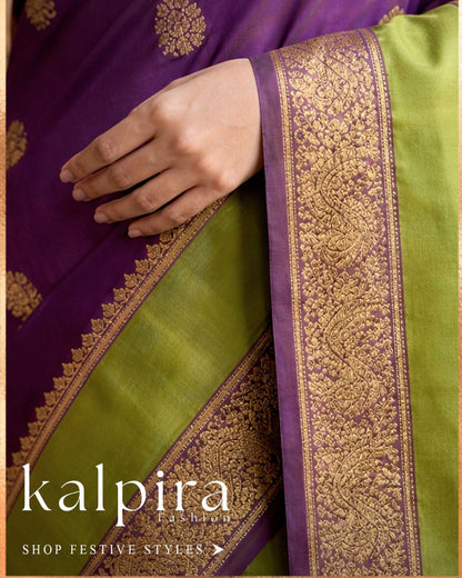 Vibrant Parrot Weave Saree