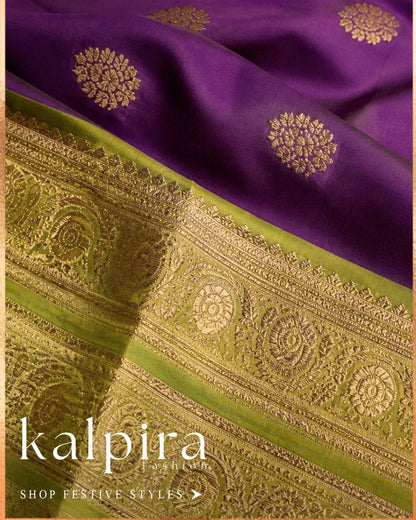 Vibrant Parrot Weave Saree