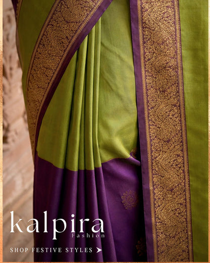 Vibrant Parrot Weave Saree