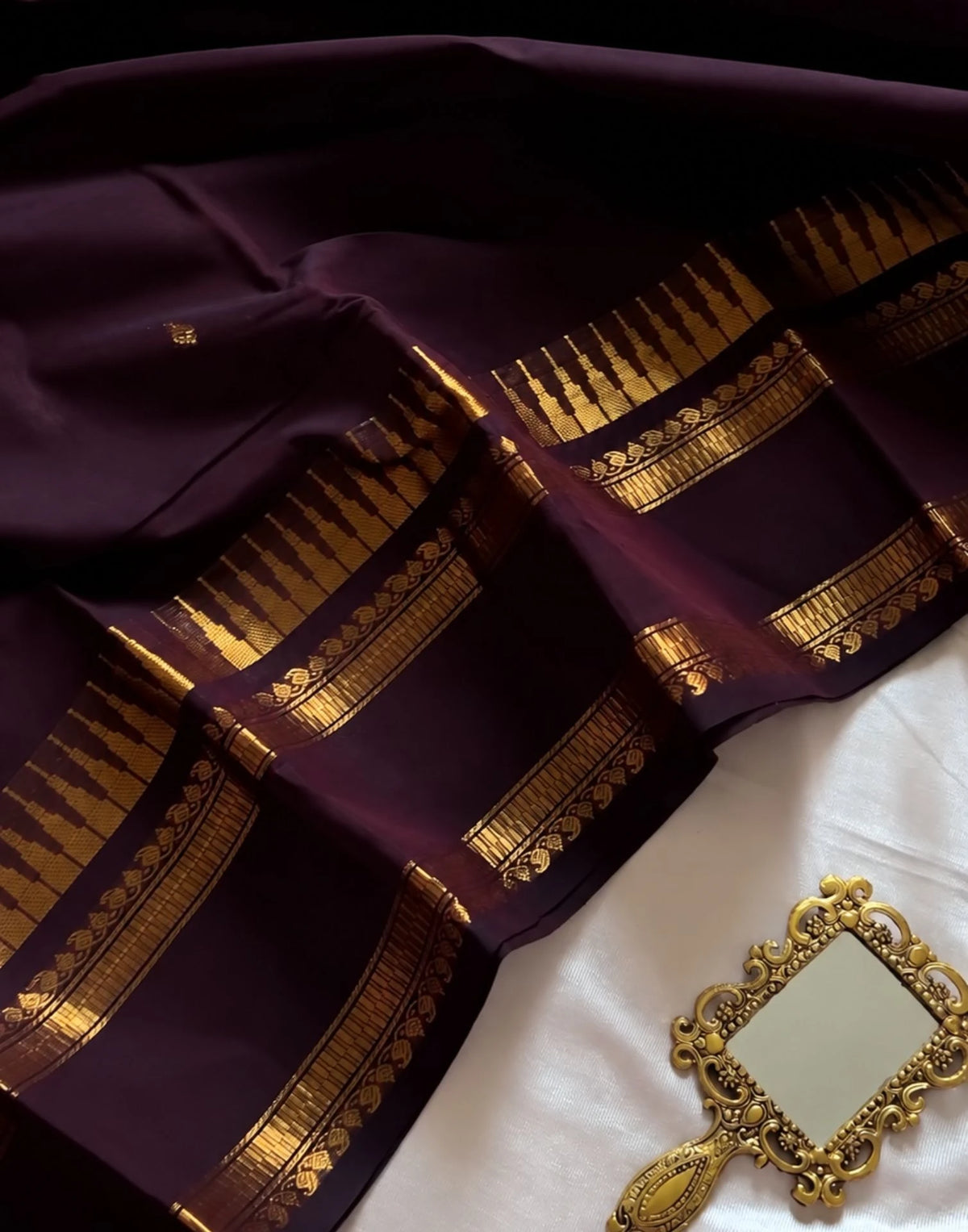 Vintage Coffee Silk Saree