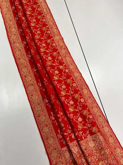 Pure Soft Khadi Georgette Silk Saree with Zari &amp; Meenakari Work – LC-59