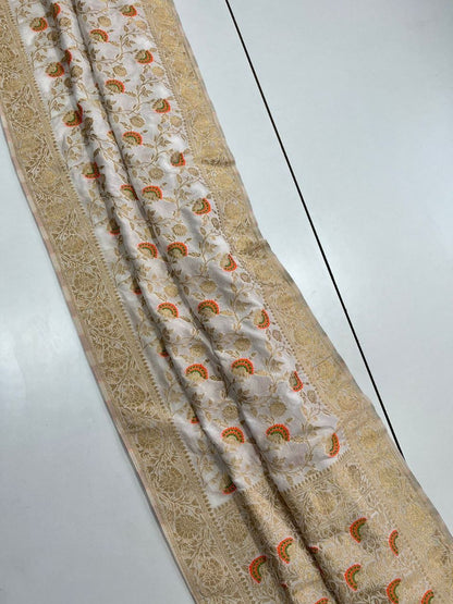 Pure Soft Khadi Georgette Silk Saree with Zari &amp; Meenakari Work – LC-59