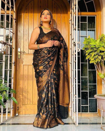 Graceful Organic Banarasi Lichi Silk Saree
