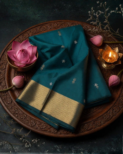 Mughal Mint Silk Saree