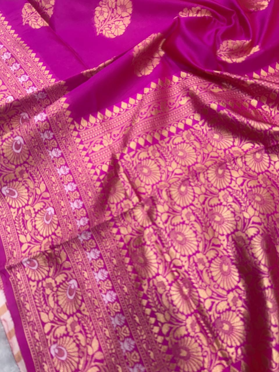 Soft &amp; Lightweight Lichi Silk Banarasi Wedding Saree