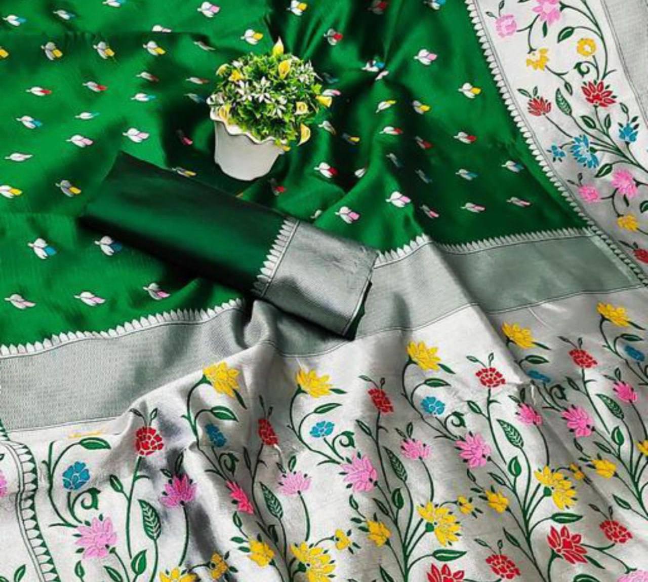 New Launch Paithani Silk Wedding Saree – Rich &amp; Elegant