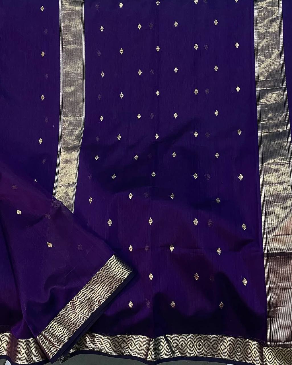 Lilan Slub Soft Cotton Saree with Slab Weaving &amp; Rich Blouse