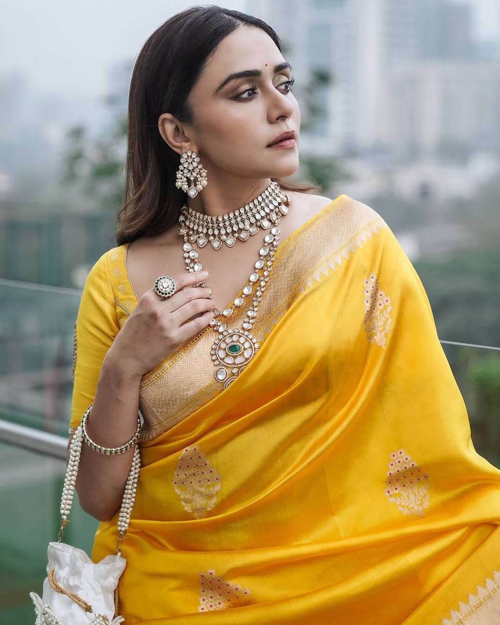 Organic Banarasi Lichi Silk Wedding Saree – Lightweight &amp; Elegant