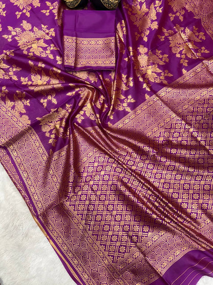 Soft &amp; Comfortable Organic Banarasi Lichi Silk Wedding Saree